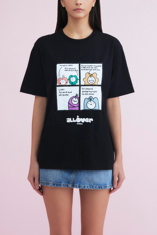 ALLOVER BABIES TEE (BLACK)