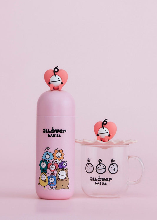 ALLOVER BABIES CAPSULE MUG & GLASS WITH FIGURINE BOXSET