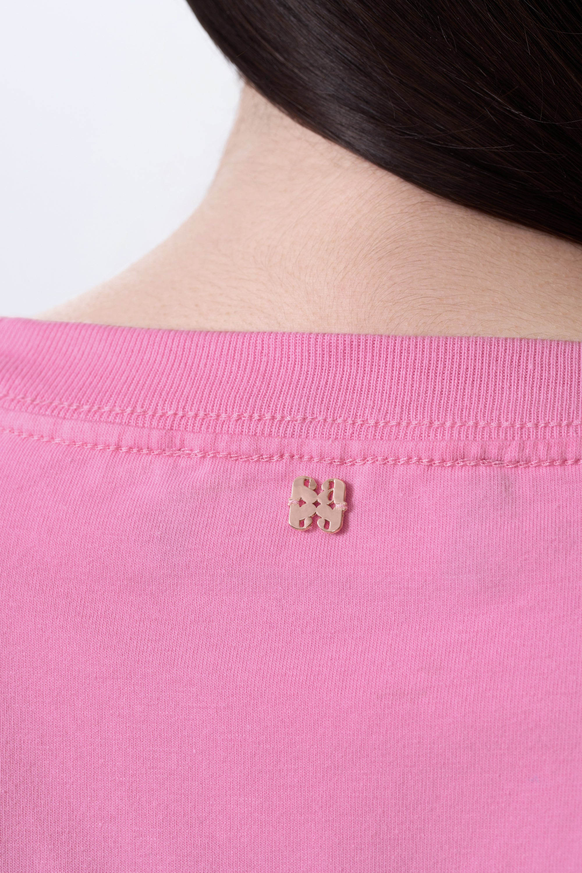 MONOGRAM LOGO FLOCKING T-SHIRT (PINK) – ALLOVER