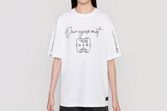 Our Eyes Met Monogram Tee (White)