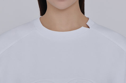 ALLOVER Embossed Tee (White)