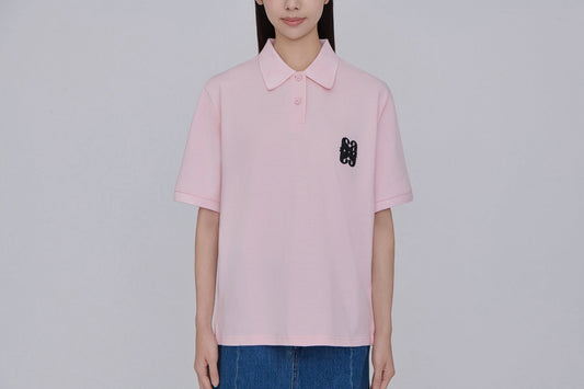 ALLOVER Short Sleeve Polo (Pink)