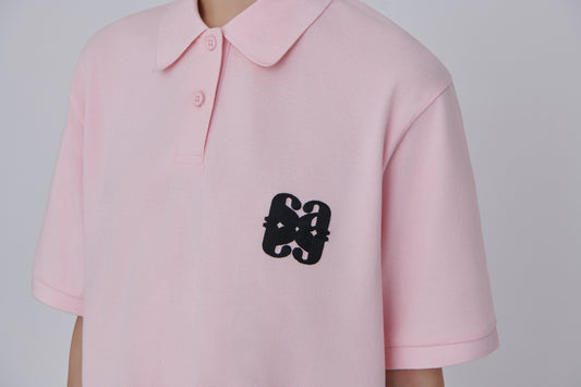 ALLOVER Short Sleeve Polo (Pink)