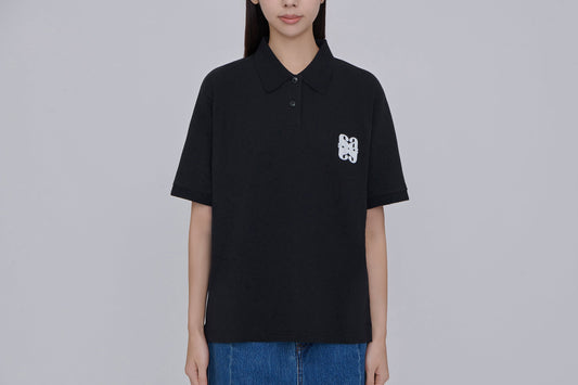 ALLOVER Short Sleeve Polo (Black)