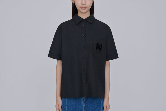 ALLOVER Split Shirt (Black)