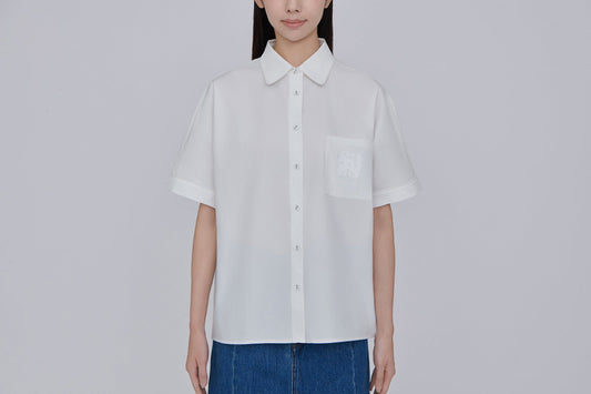 ALLOVER Split Shirt (White)