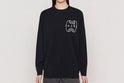 Strange Rule of Love Embroidered Monogram Knit Sweater (Black)