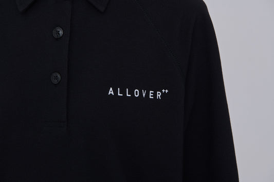 ALLOVER Long Sleeve Polo (Black)