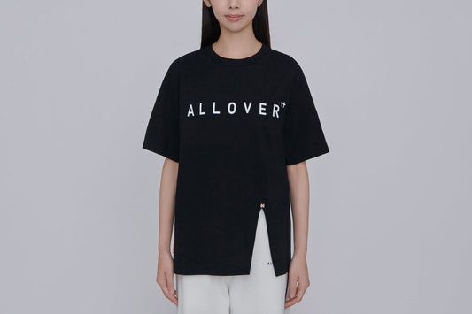 ALLOVER Slit Tee (Black)