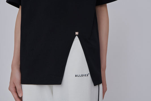 ALLOVER Slit Tee (Black)