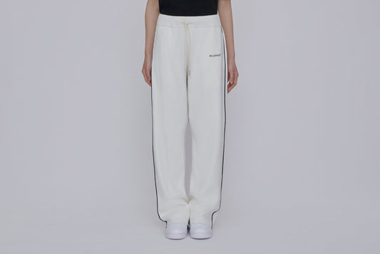ALLOVER Knit Drawstring Pants (White)