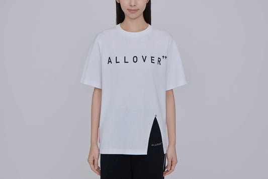 ALLOVER Slit Tee (White)