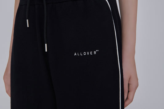 ALLOVER Knit Drawstring Pants (Black)