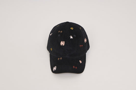 The Sprinkling ALLOVER Corduroy Cap (Black)