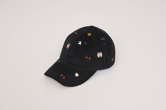 The Sprinkling ALLOVER Corduroy Cap (Black)