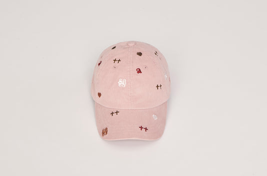 The Sprinkling ALLOVER Corduroy Cap (Dirty Pink)