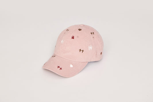 The Sprinkling ALLOVER Corduroy Cap (Dirty Pink)