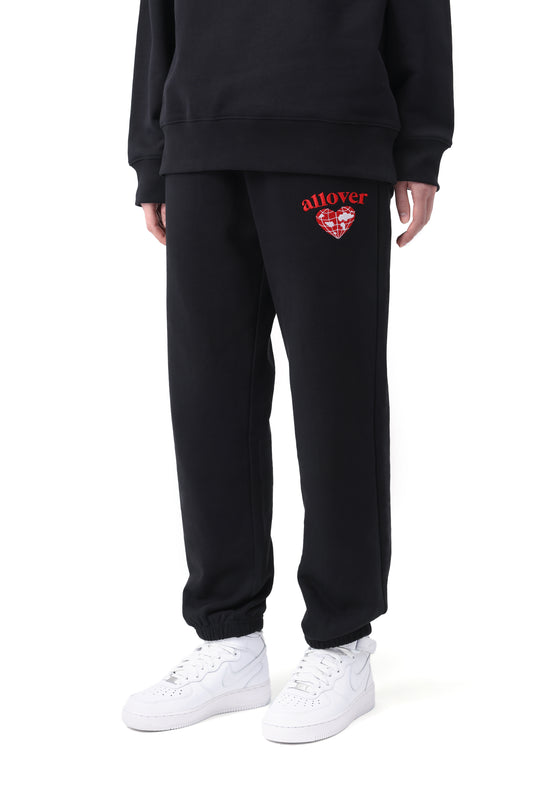 ‘ALLOVER HEART’ Embroidery Badge Sweat Pants